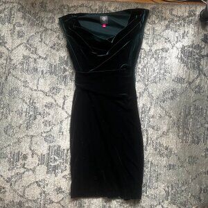 Vince Camuto Deep Green Velvet Dress - Size 2